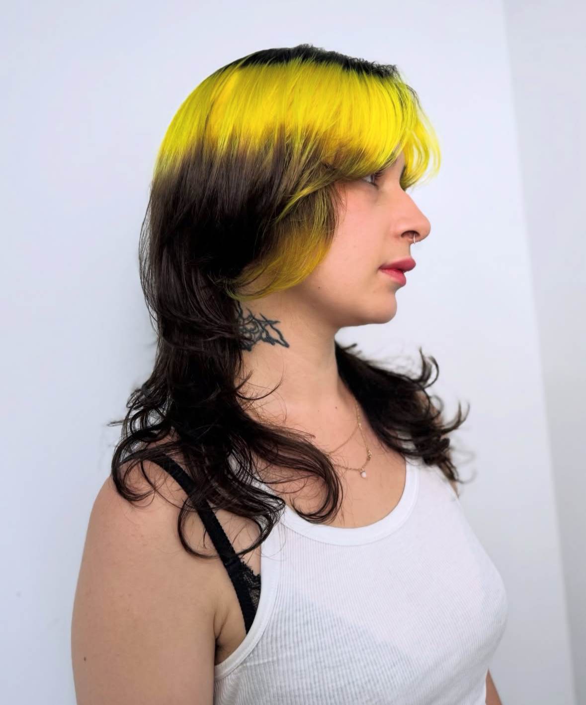 A client at with Yellow Halo hair done professionally at Assort Melbourne