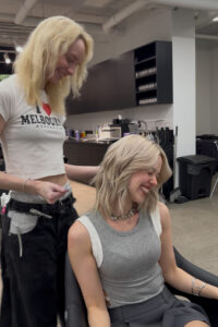 Restored, healthy hair following a K18 molecular repair service done at Assort Melbourne