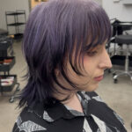 A client at with a Light to Dark Purple Ombre done professionally at Assort Melbourne